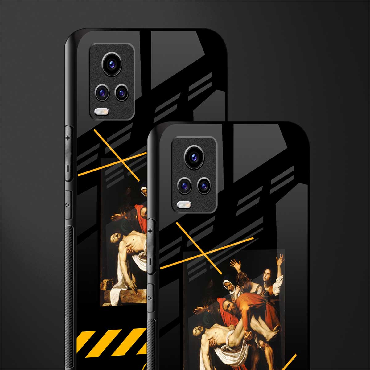 the entombment back phone cover | glass case for vivo v21e 4g