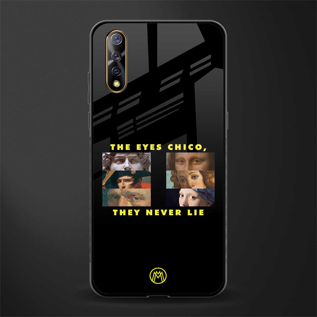 the eyes chico, they never lie movie quote glass case for vivo s1 image