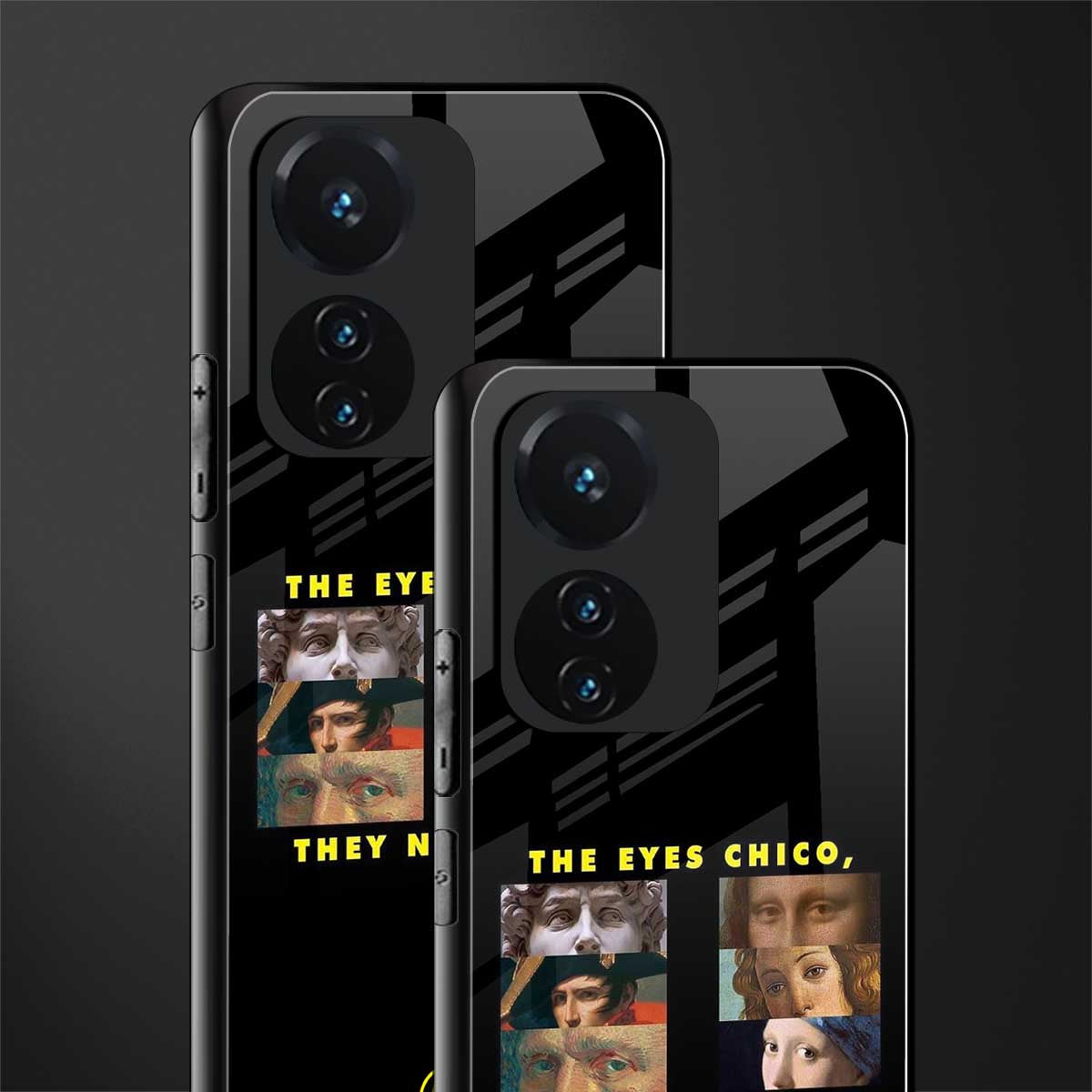 the eyes chico, they never lie movie quote back phone cover | glass case for vivo t1 44w 4g