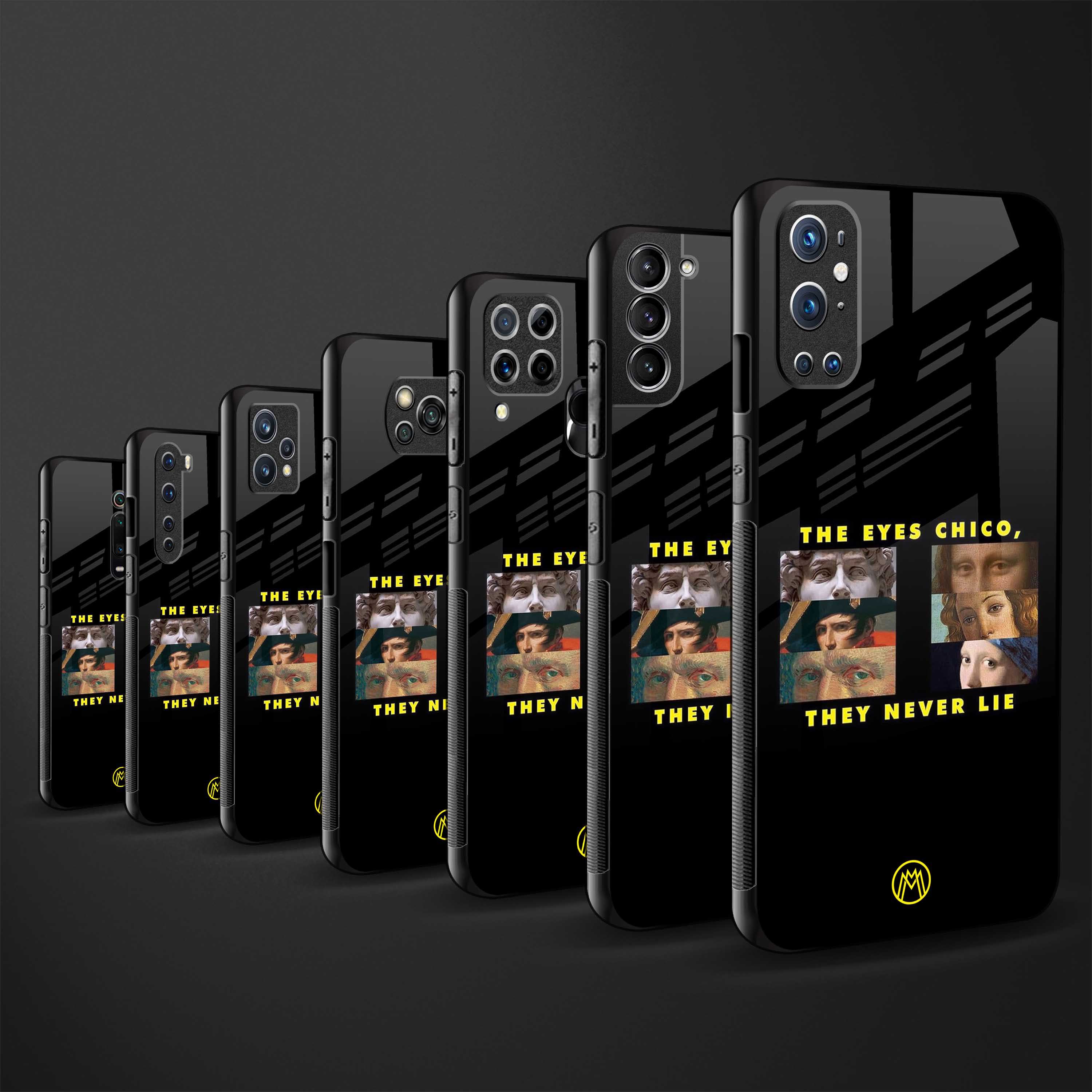 the eyes chico, they never lie movie quote back phone cover | glass case for vivo y35 4g