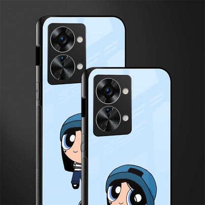 the powerpuff girls blue bubbles glass case for phone case | glass case for oneplus nord 2t 5g