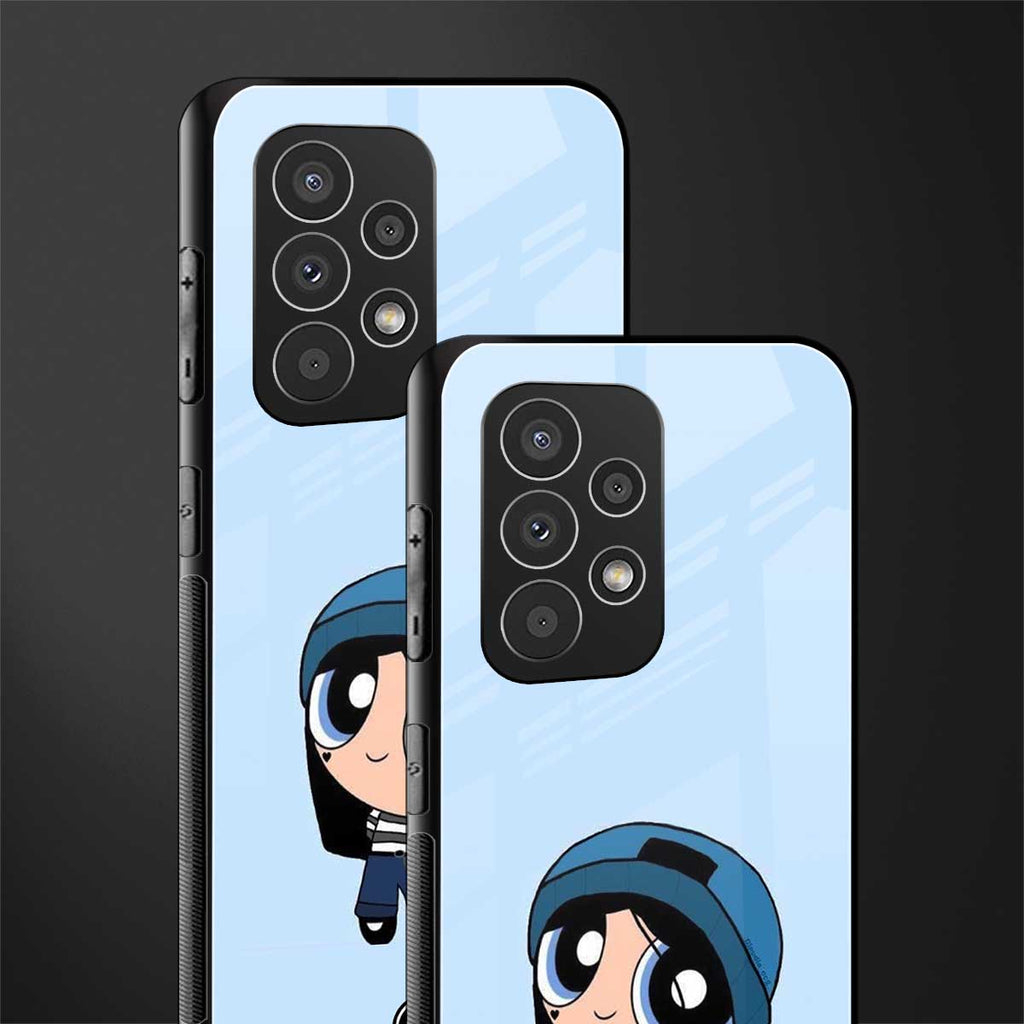 the powerpuff girls blue bubbles back phone cover | glass case for samsung galaxy a73 5g