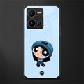 the powerpuff girls blue bubbles back phone cover | glass case for vivo y35 4g