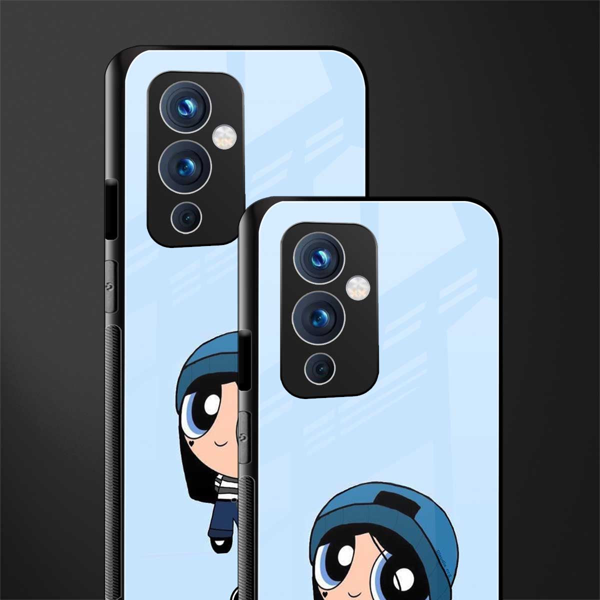 the powerpuff girls blue bubbles back phone cover | glass case for oneplus 9