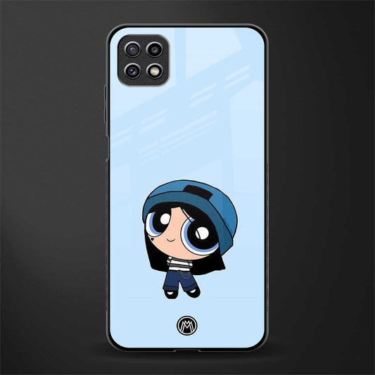 the powerpuff girls blue bubbles back phone cover | glass case for samsung galaxy f42
