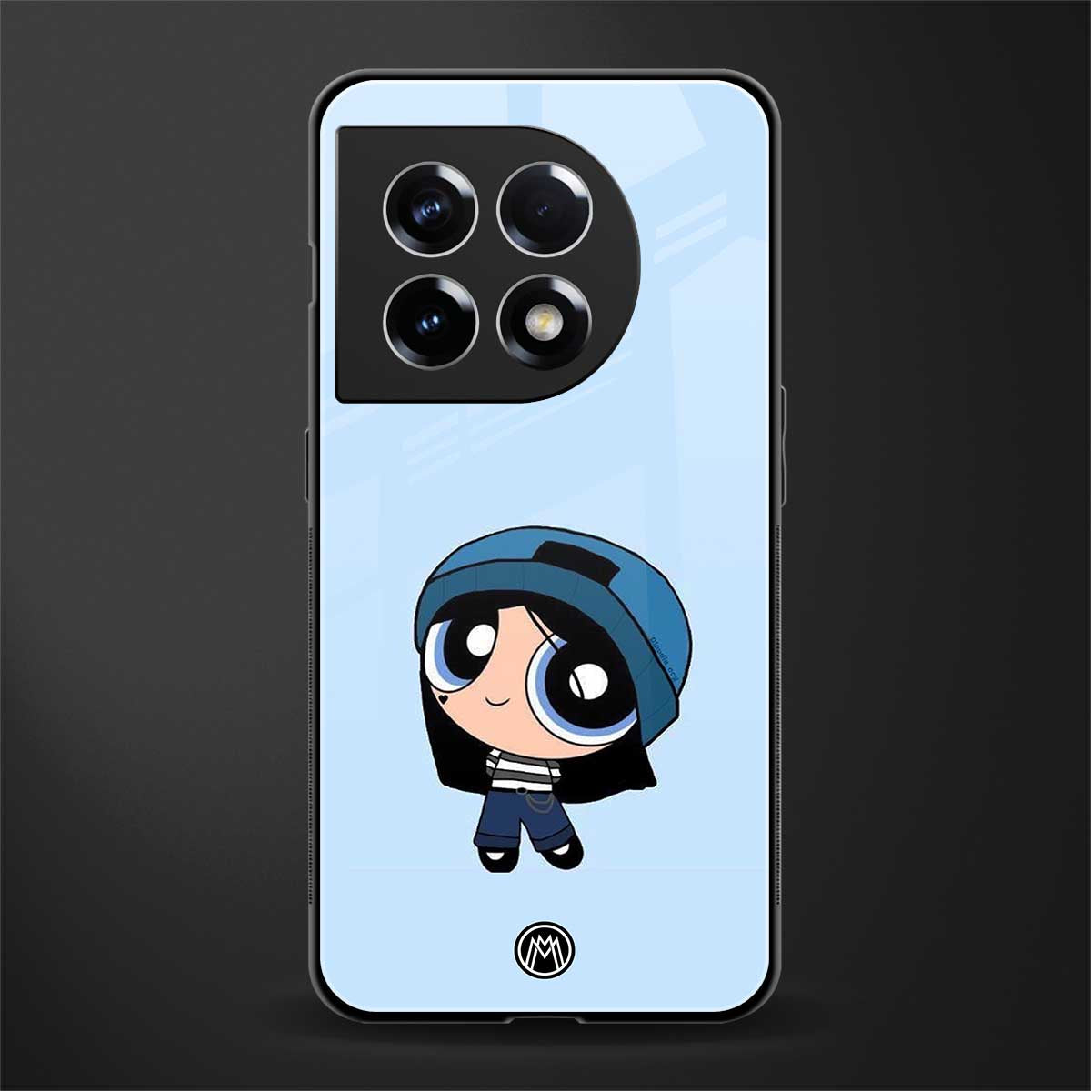 the powerpuff girls blue bubbles back phone cover | glass case for oneplus 11