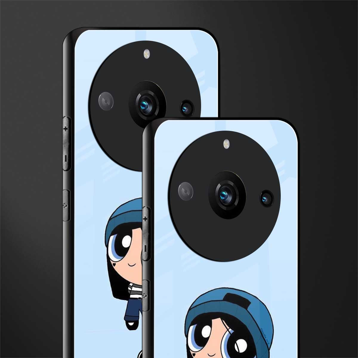 the powerpuff girls blue bubbles back phone cover | glass case for realme 11 pro 5g