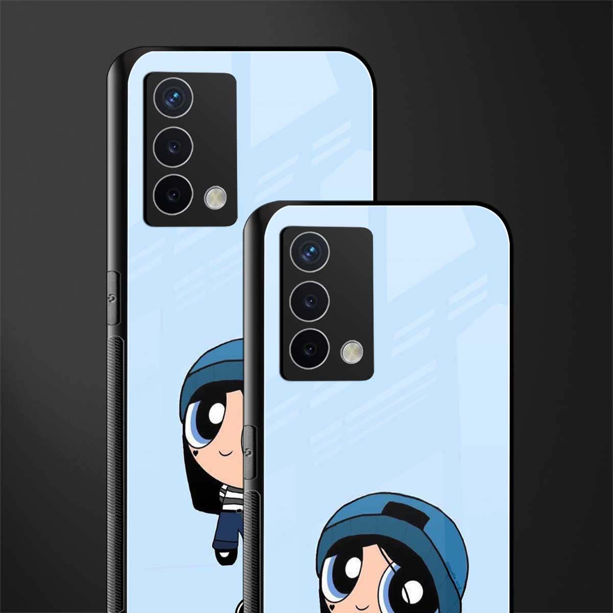 the powerpuff girls blue bubbles back phone cover | glass case for oppo a74 4g