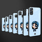the powerpuff girls blue bubbles back phone cover | glass case for oppo a74 4g