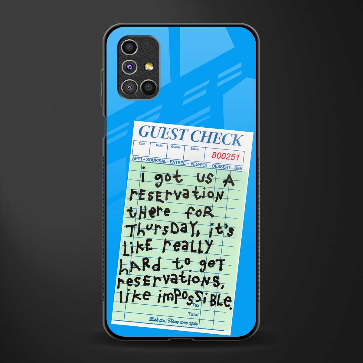 the reservation glass case for samsung galaxy m31s image
