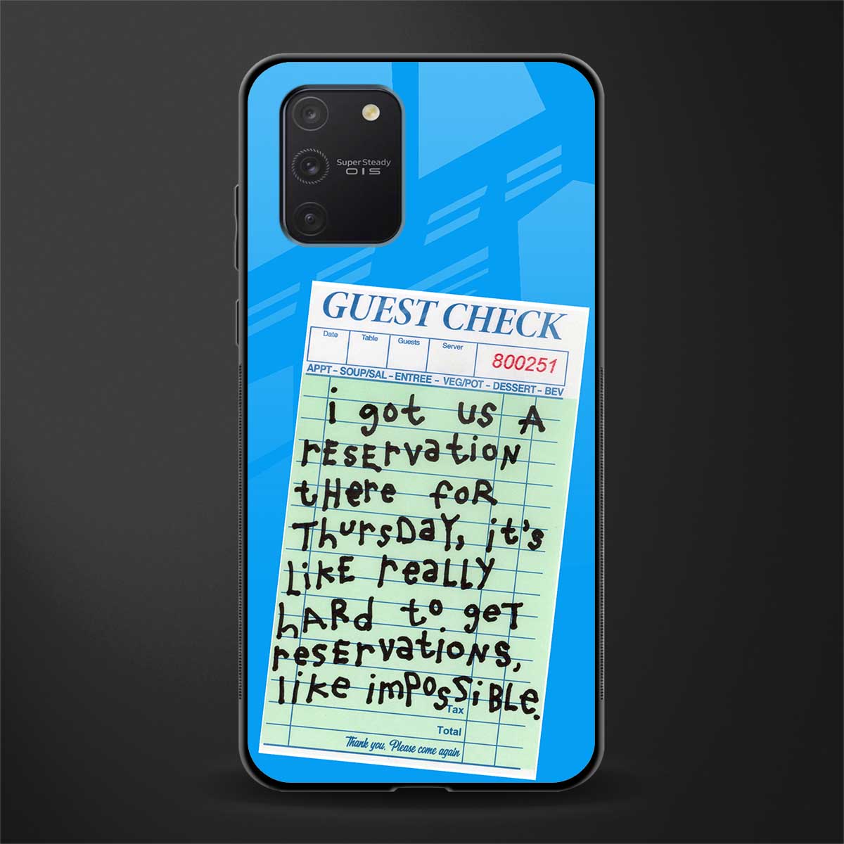 the reservation glass case for samsung galaxy a91 image