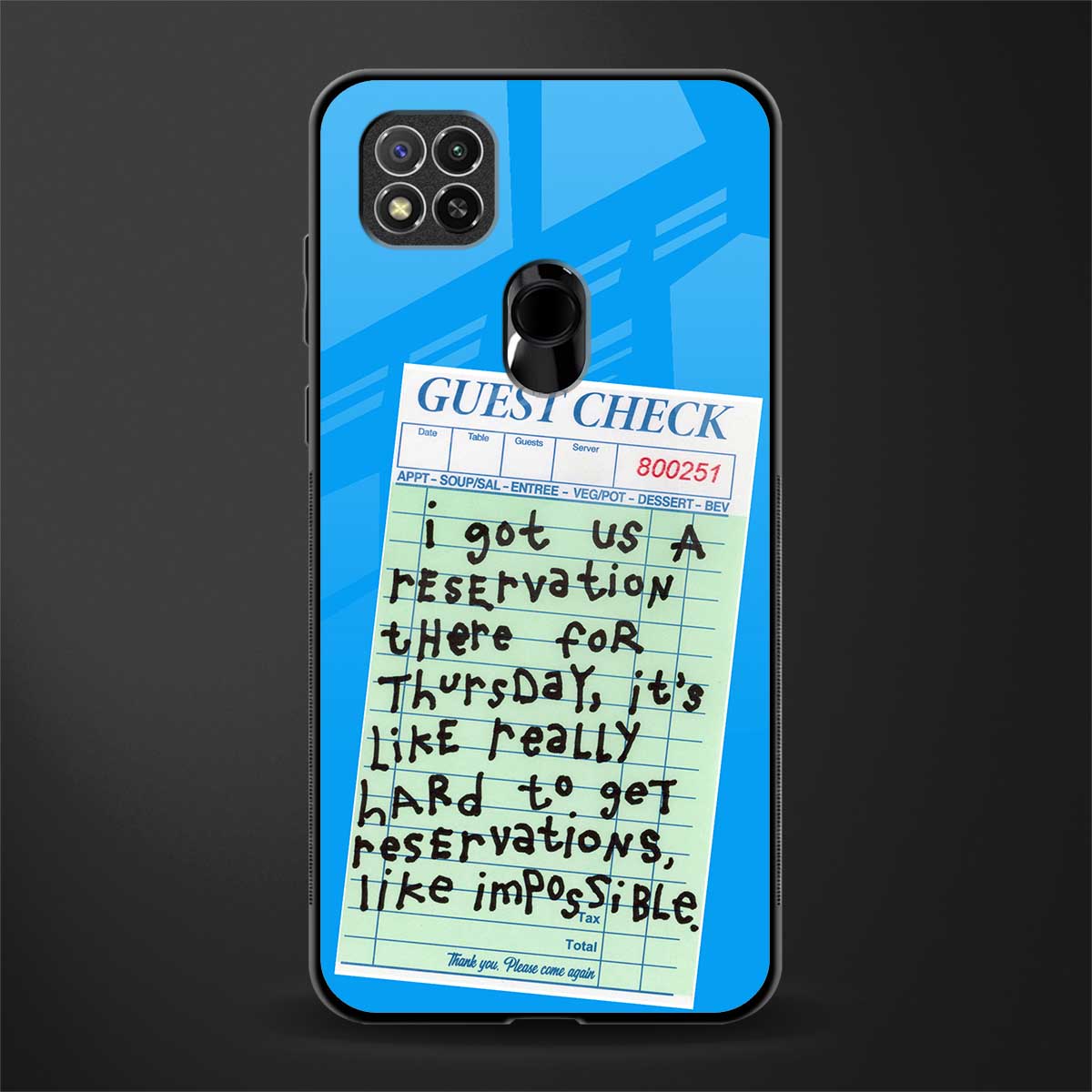 the reservation glass case for redmi 9c image