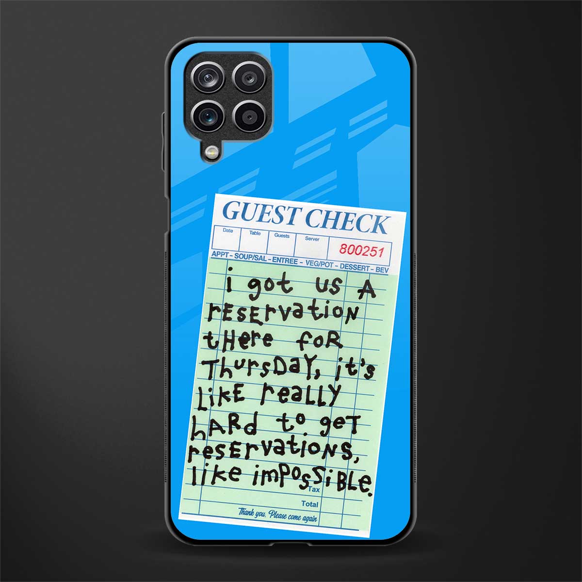 the reservation glass case for samsung galaxy a12 image