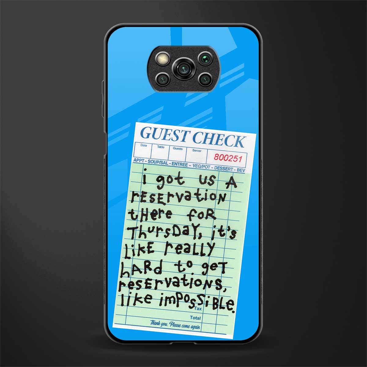 the reservation glass case for poco x3 pro image