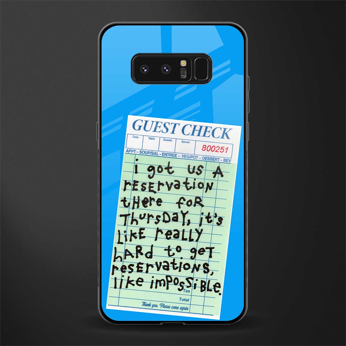 the reservation glass case for samsung galaxy note 8 image