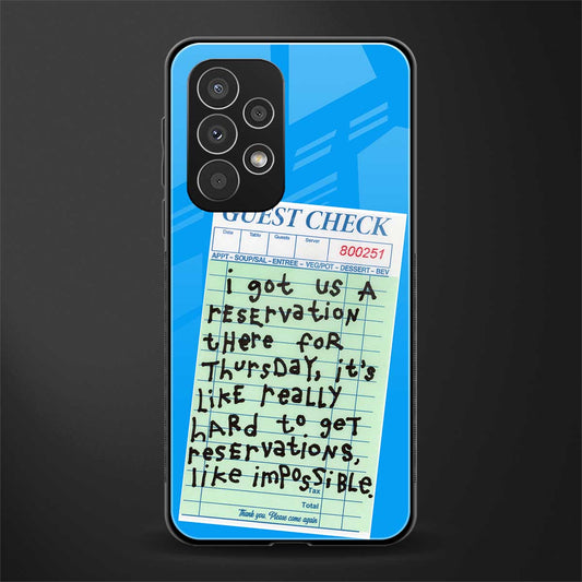 the reservation back phone cover | glass case for samsung galaxy a53 5g