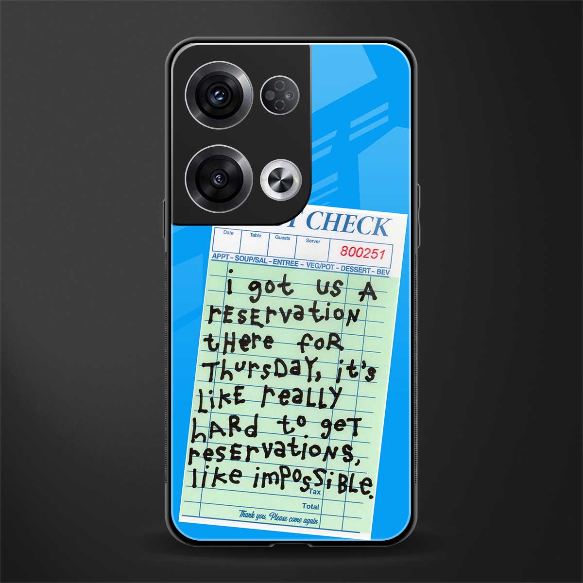 the reservation back phone cover | glass case for oppo reno 8