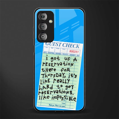 the reservation back phone cover | glass case for samsung galaxy f23 5g