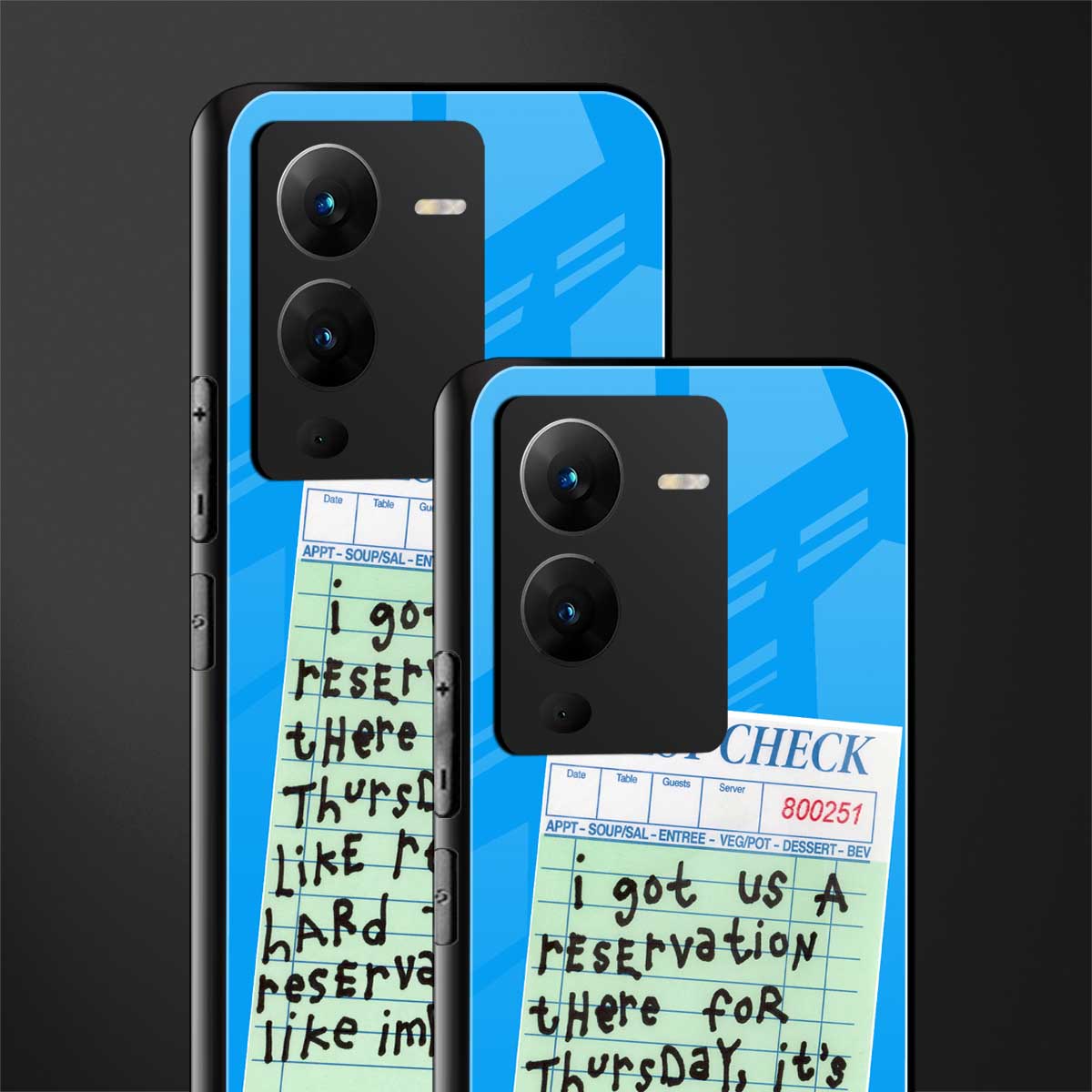 the reservation back phone cover | glass case for vivo v25 pro 5g