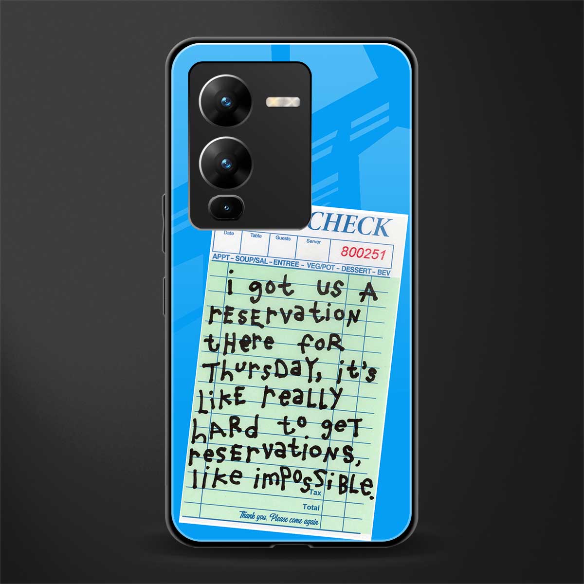 the reservation back phone cover | glass case for vivo v25 pro 5g