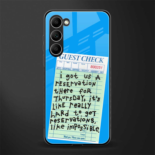 The-Reservation-Glass-Case for phone case | glass case for samsung galaxy s23 plus