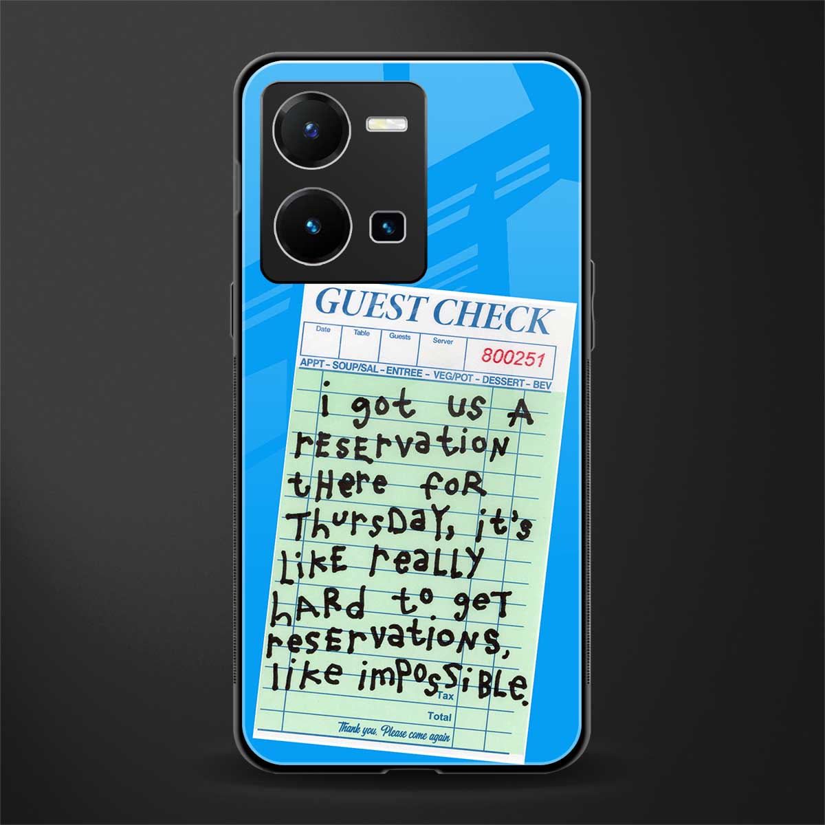 the reservation back phone cover | glass case for vivo y35 4g