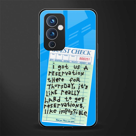 the reservation back phone cover | glass case for oneplus 9