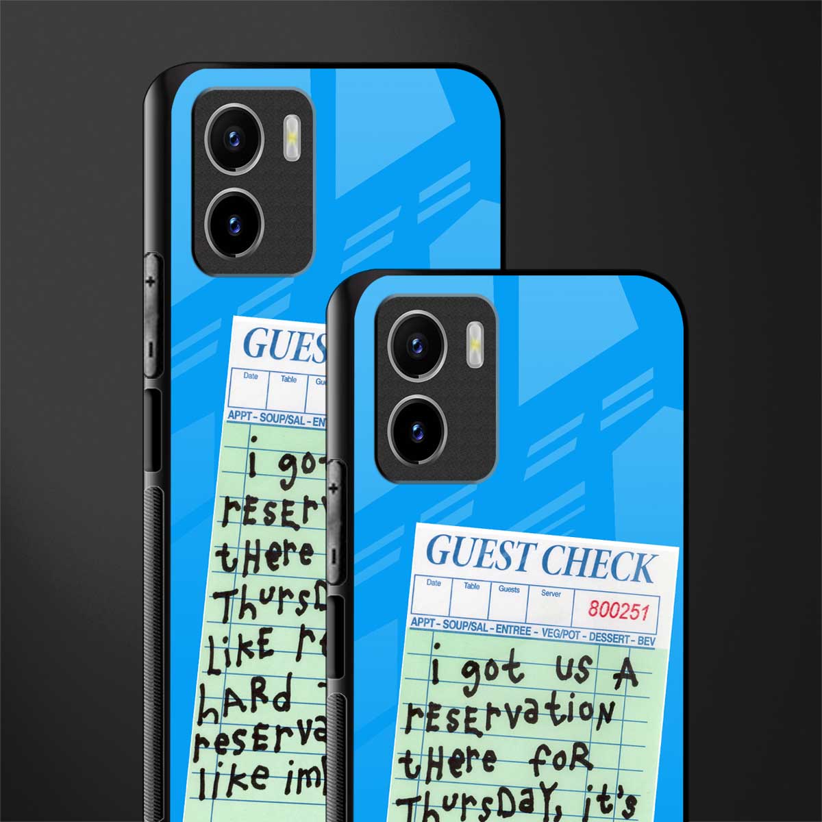 the reservation back phone cover | glass case for vivo y72