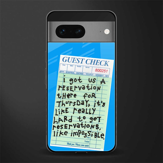 the reservation back phone cover | glass case for google pixel 7