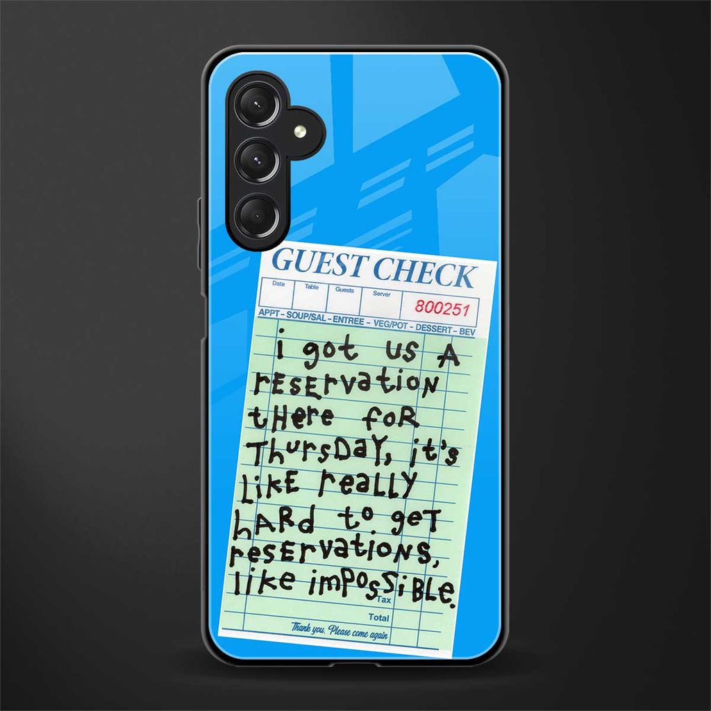 the reservation back phone cover | glass case for samsun galaxy a24 4g