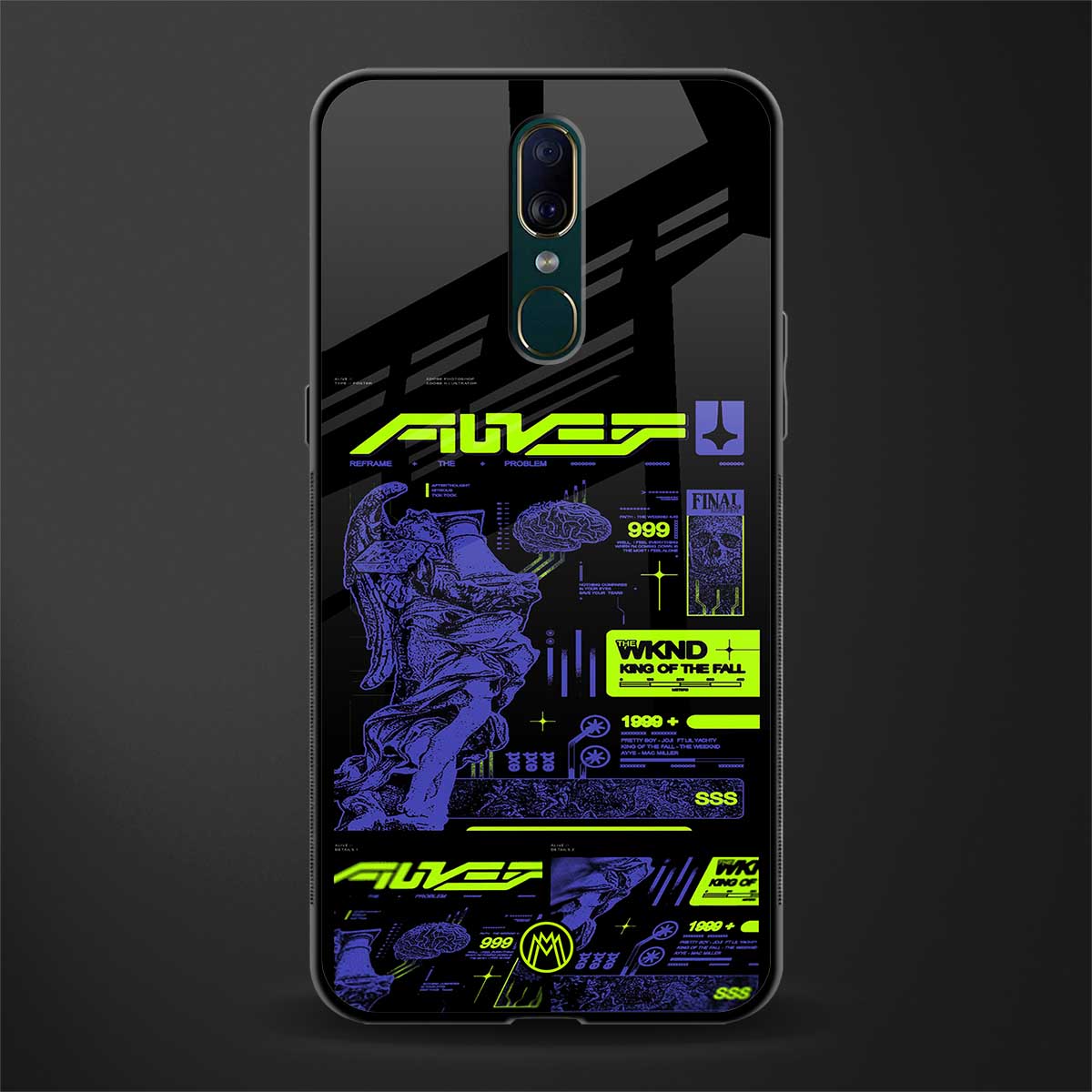 the weeknd glass case for oppo f11 image
