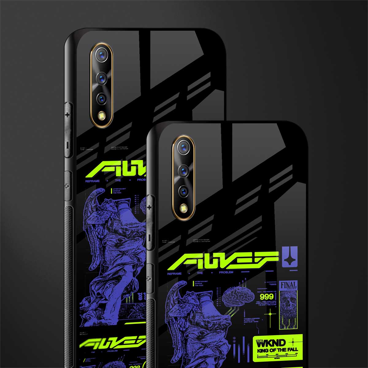 the weeknd glass case for vivo s1 image-2