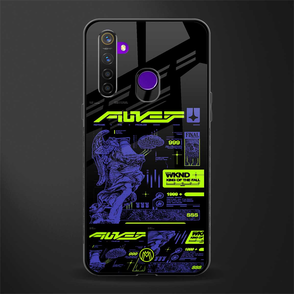 the weeknd glass case for realme 5 image