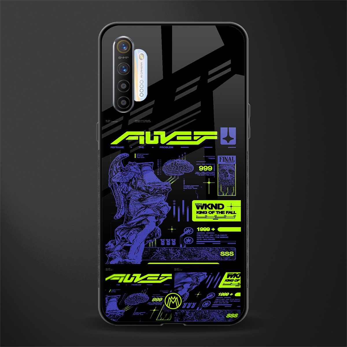 the weeknd glass case for realme x2 image