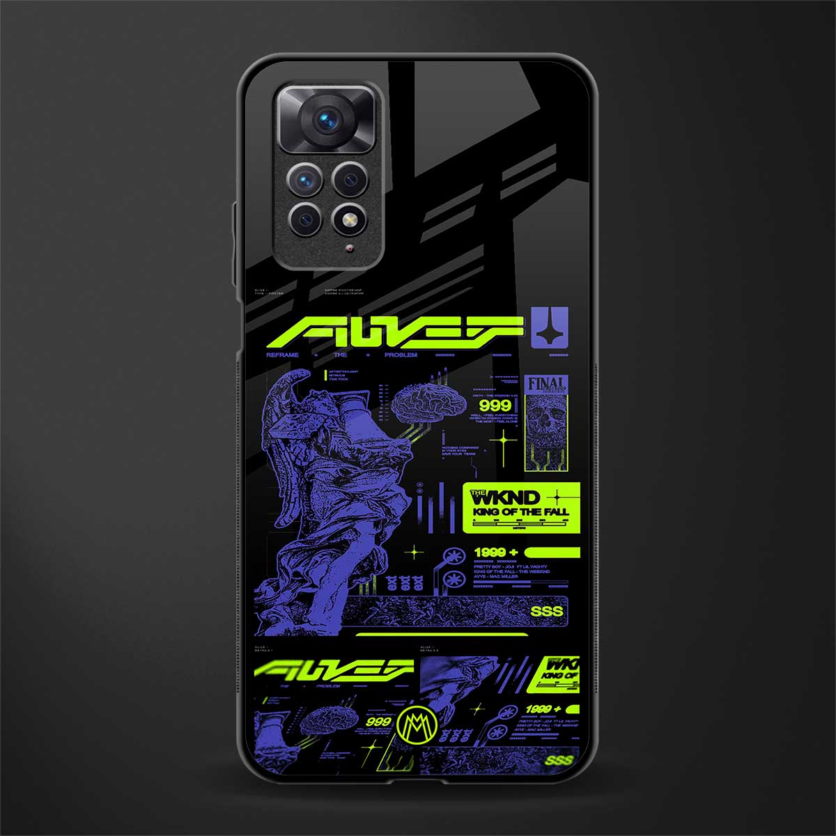 the weeknd glass case for redmi note 11 image
