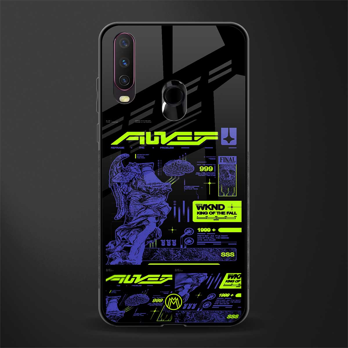 the weeknd glass case for vivo y17 image