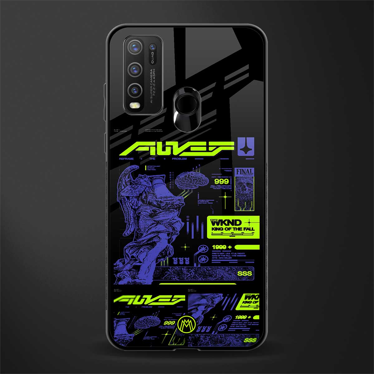 the weeknd glass case for vivo y50 image