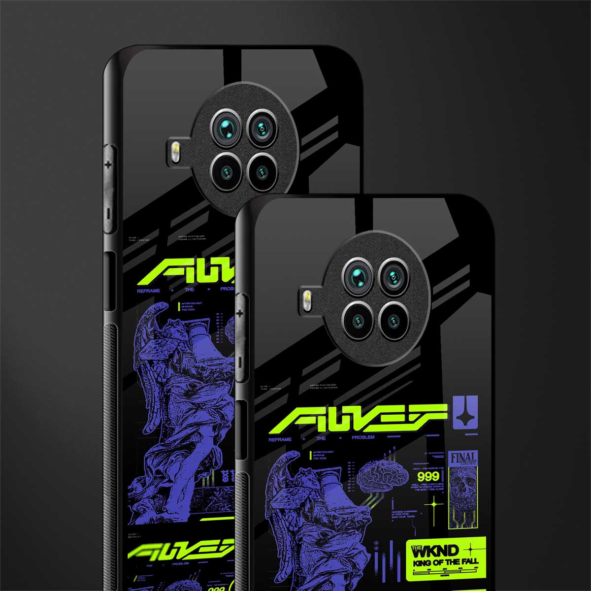 the weeknd glass case for mi 10i image-2