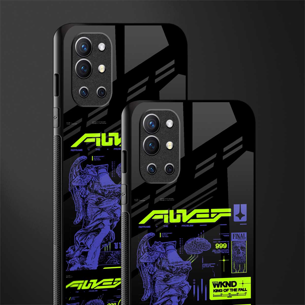 the weeknd glass case for oneplus 9r image-2