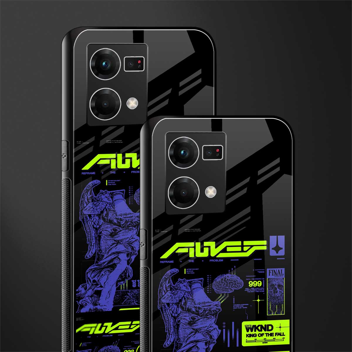 the weeknd back phone cover | glass case for oppo f21 pro 4g