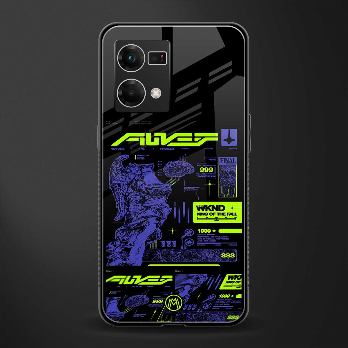 the weeknd back phone cover | glass case for oppo f21 pro 4g