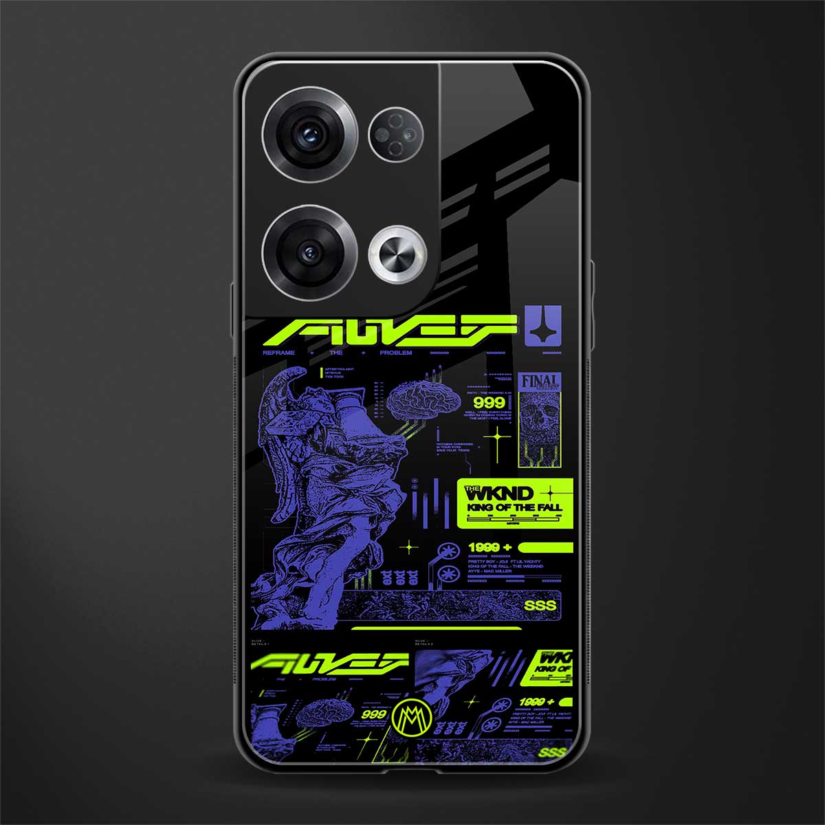 the weeknd back phone cover | glass case for oppo reno 8