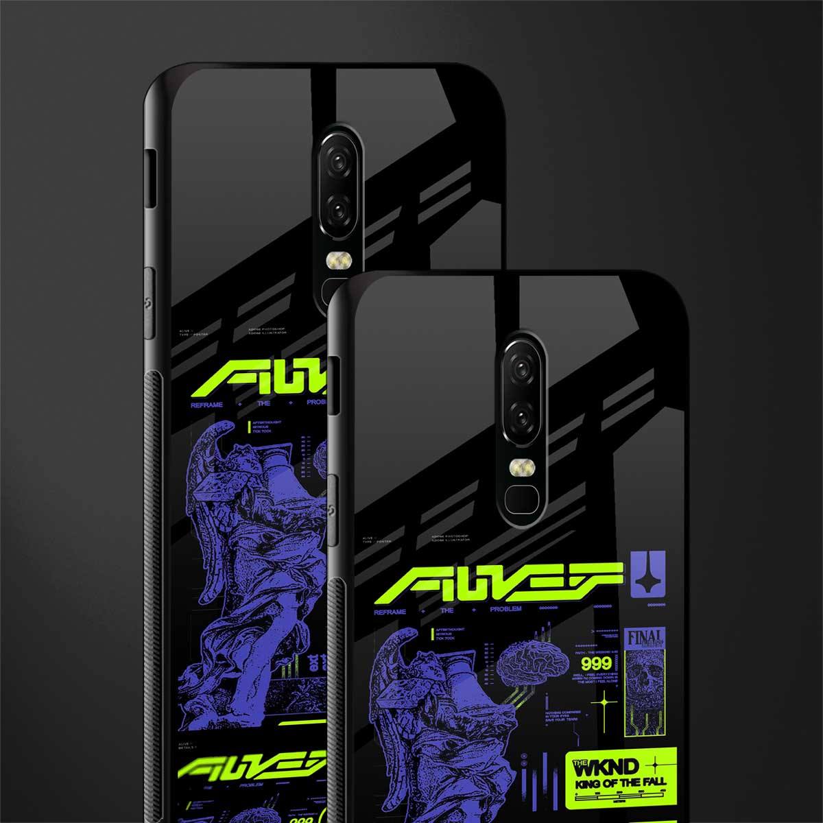 the weeknd glass case for oneplus 6 image-2