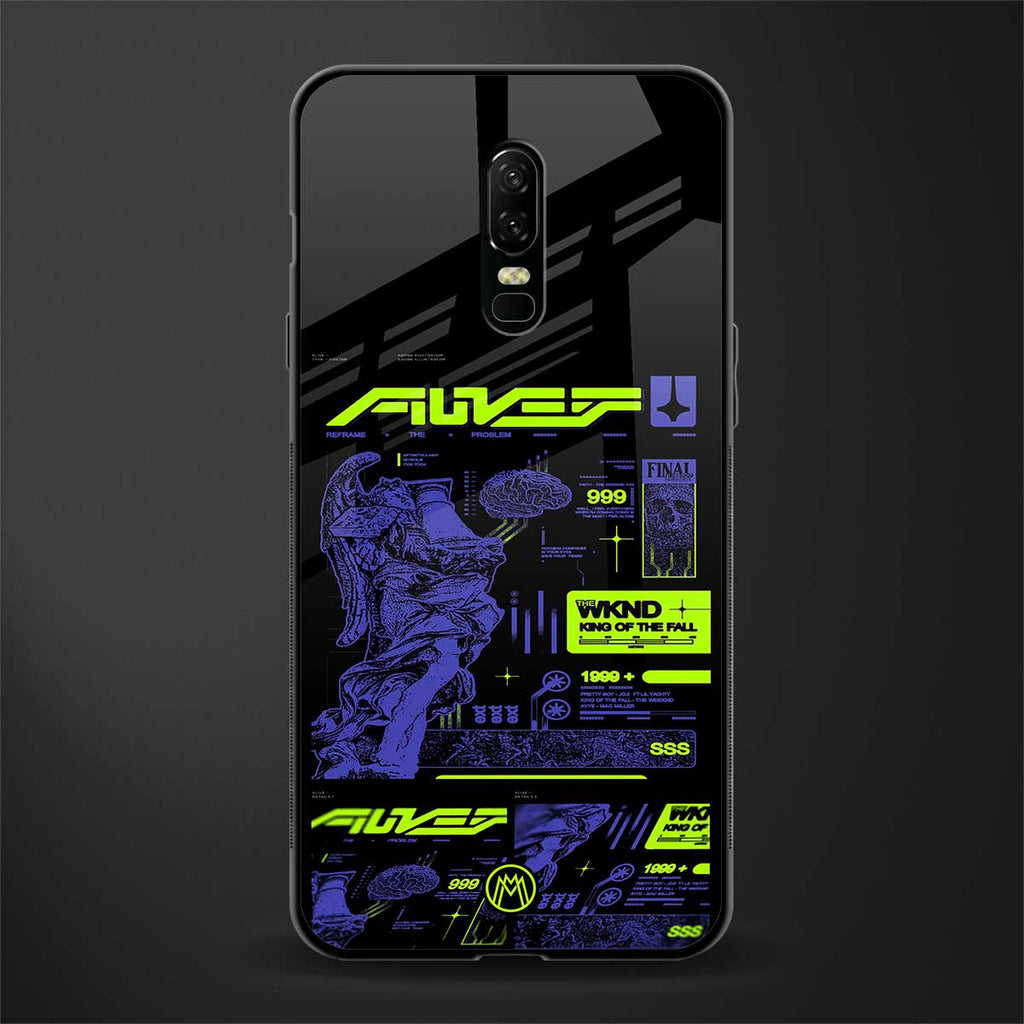 the weeknd glass case for oneplus 6 image