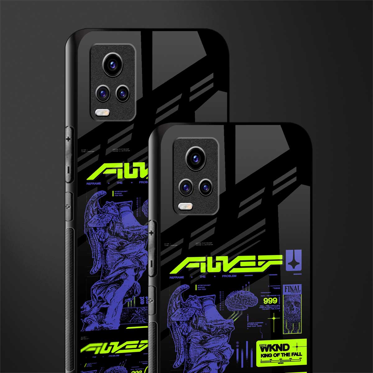 the weeknd back phone cover | glass case for vivo v21e 4g