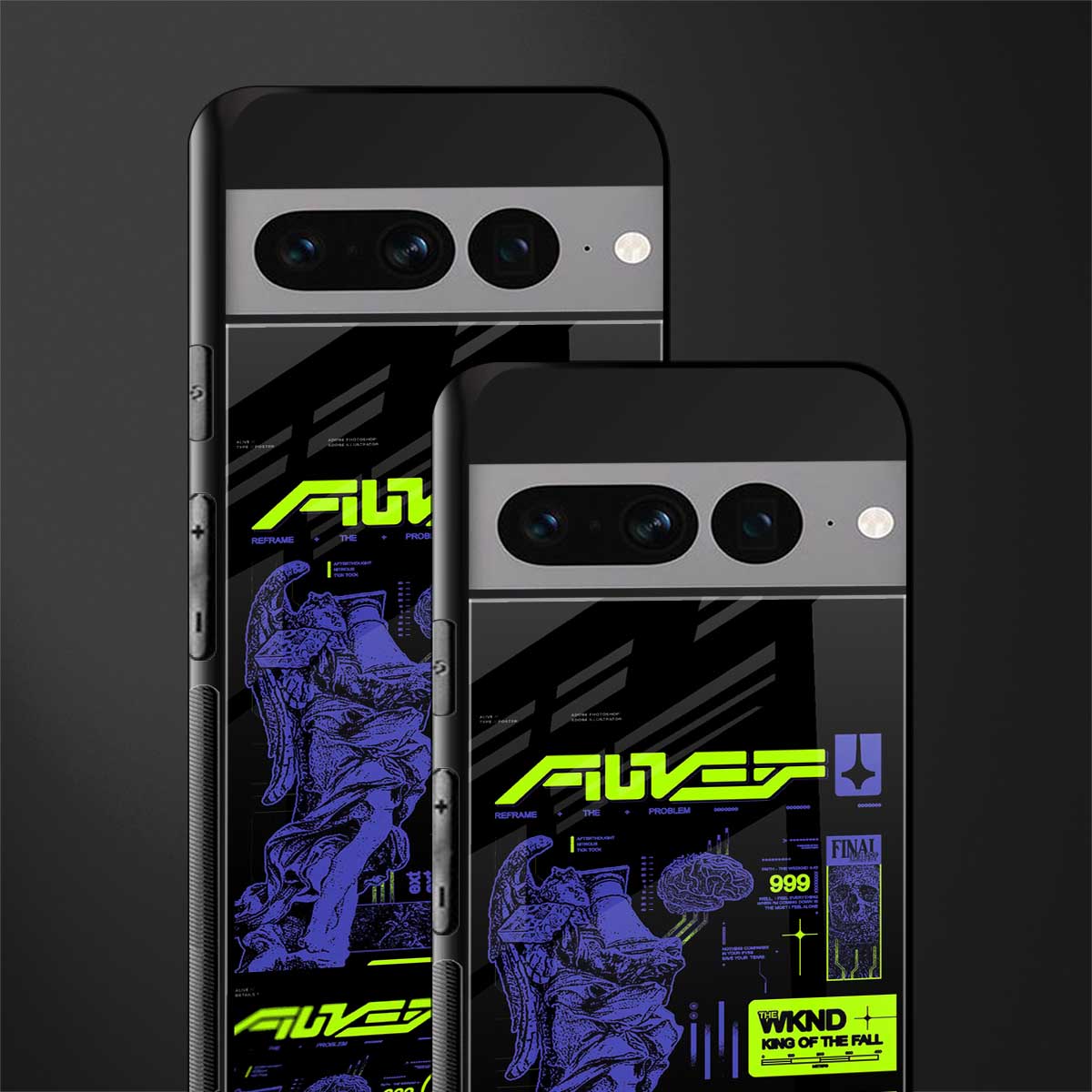 the weeknd back phone cover | glass case for google pixel 7 pro