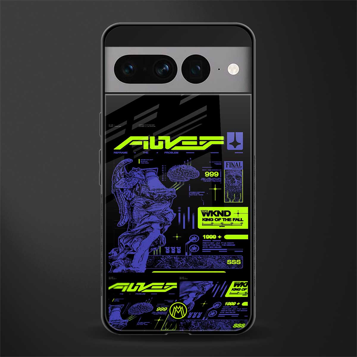 the weeknd back phone cover | glass case for google pixel 7 pro