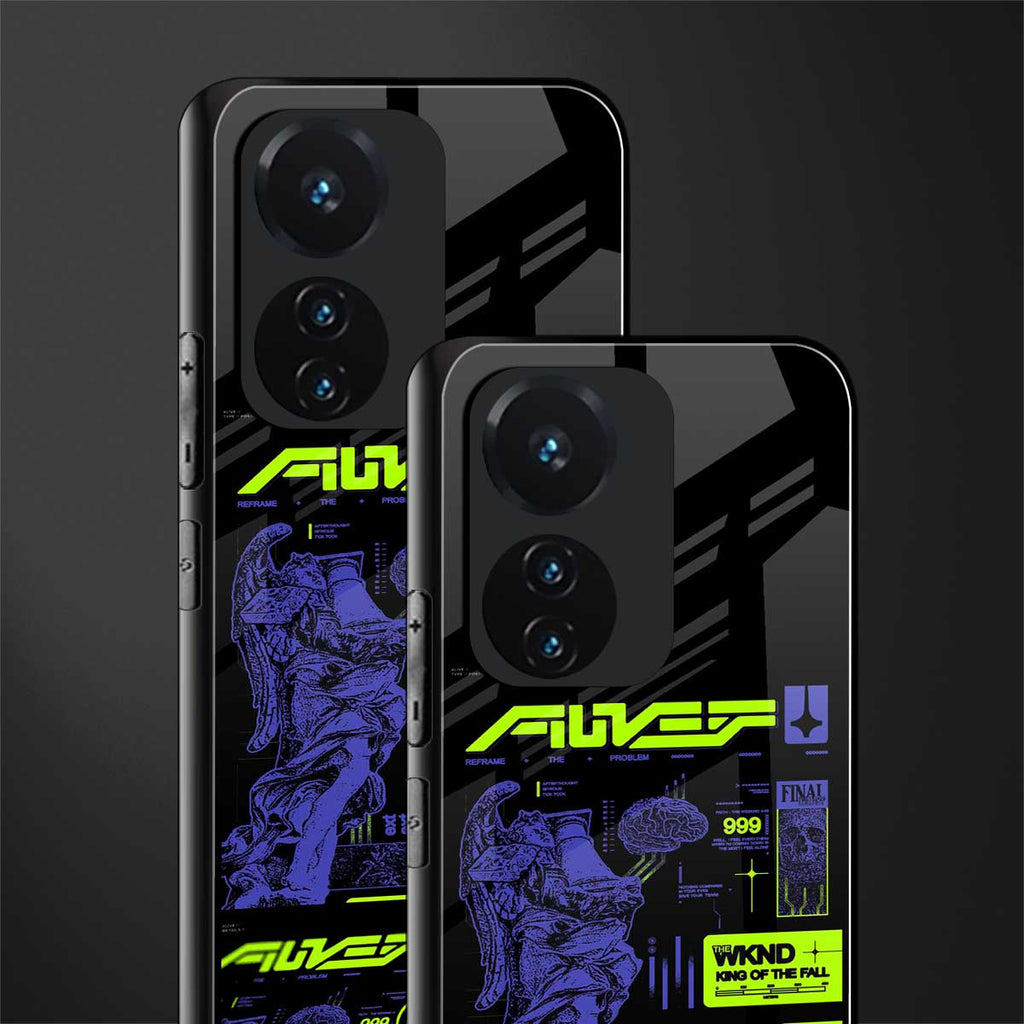 the weeknd back phone cover | glass case for vivo t1 44w 4g