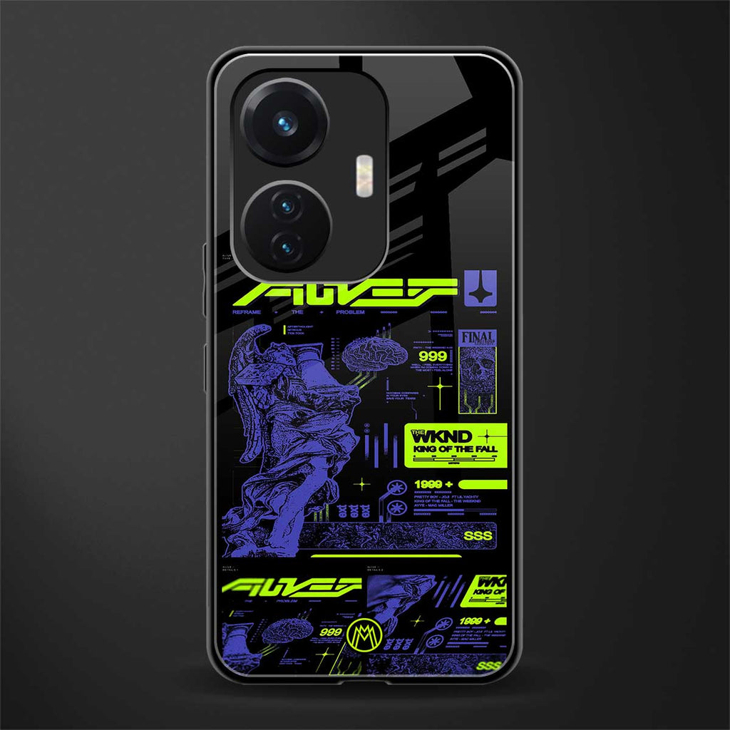 the weeknd back phone cover | glass case for vivo t1 44w 4g