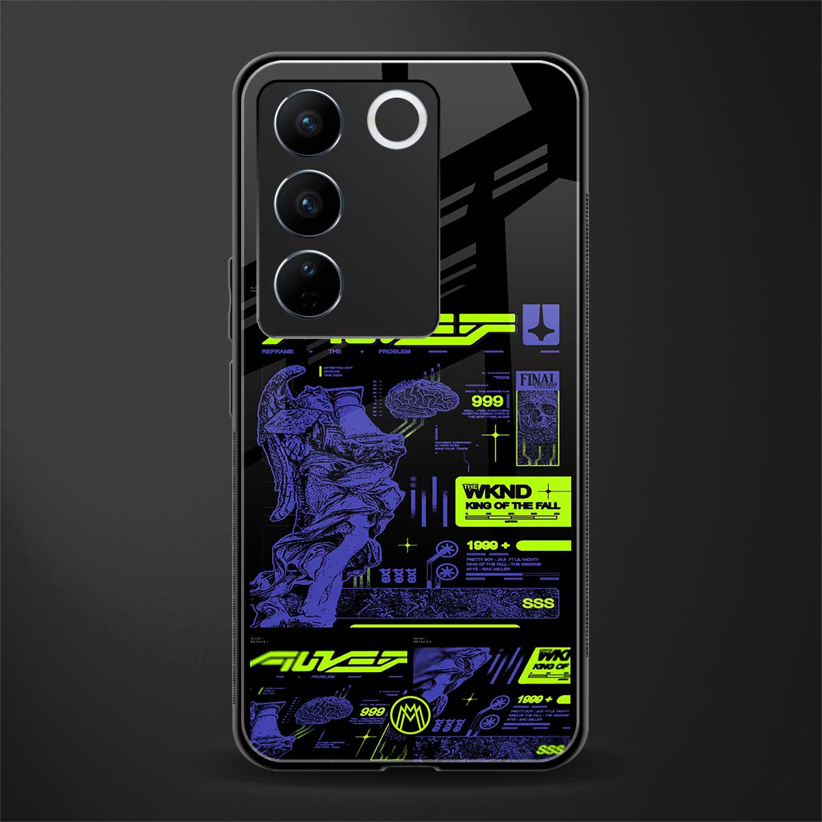 the weeknd back phone cover | glass case for vivo v27 pro 5g